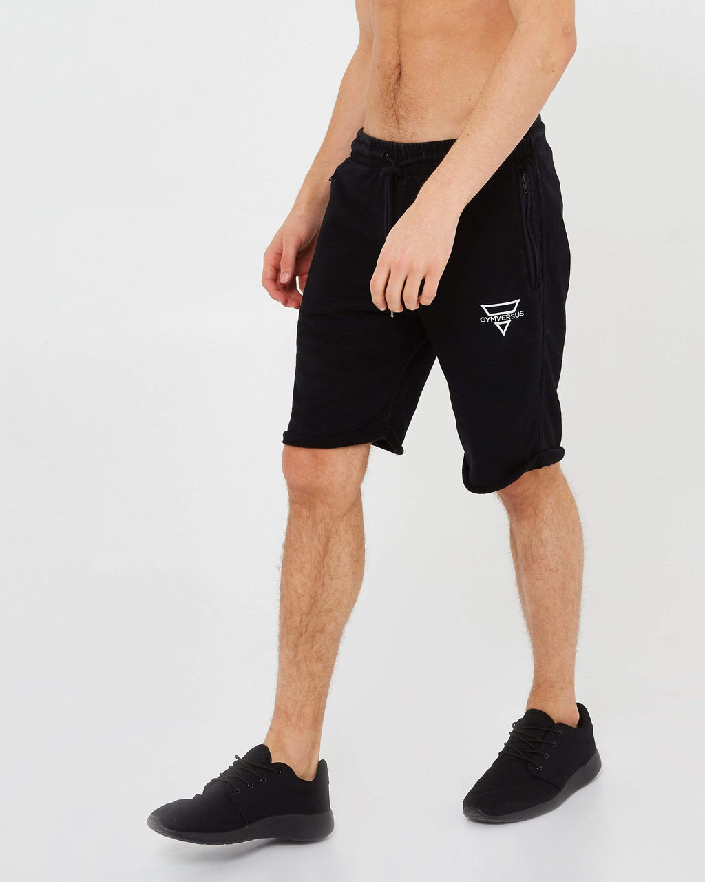 Fitted Jersey Shorts - Black - GYMVERSUS