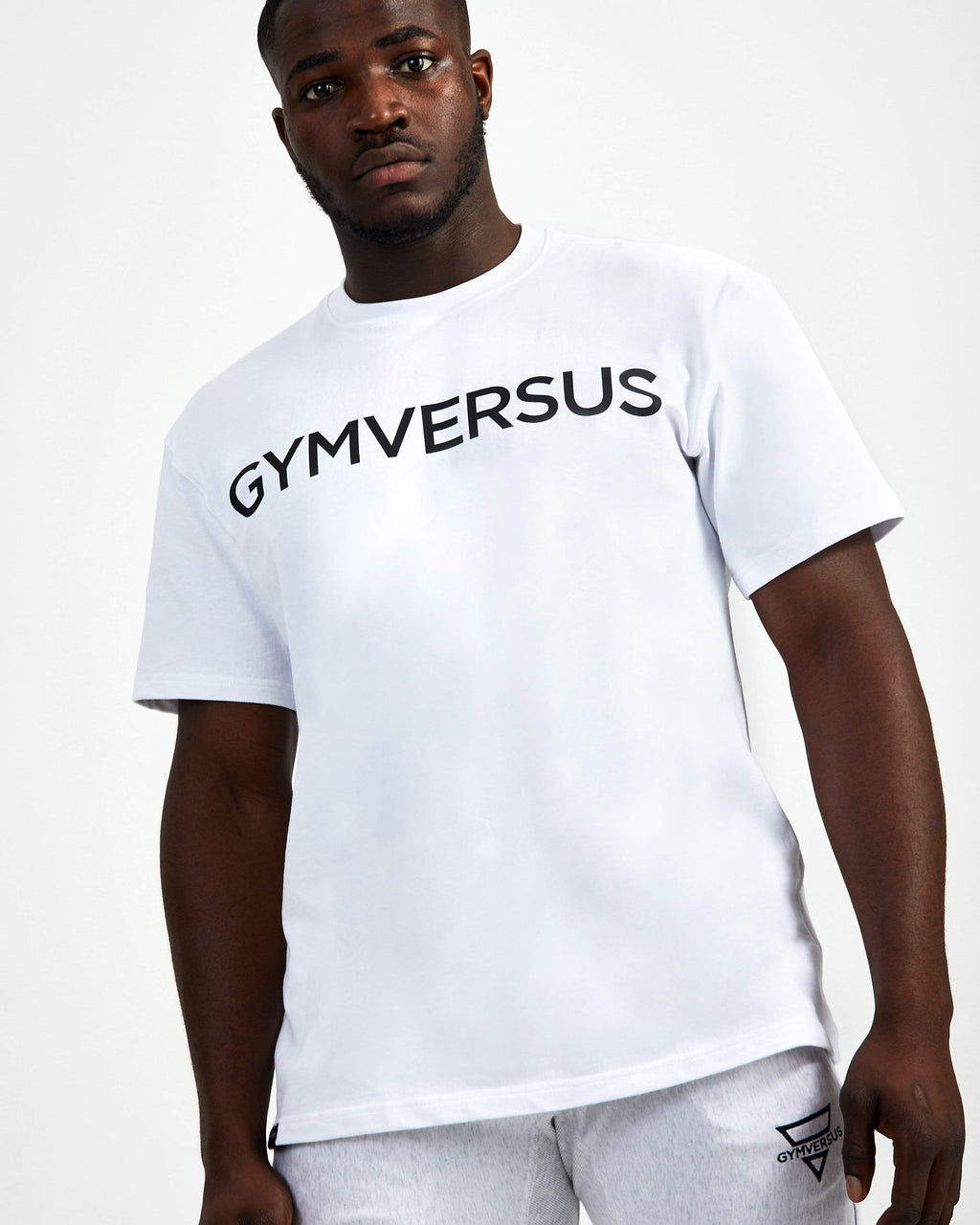 Big Logo Superset Oversized Cotton Tee - White - GYMVERSUS