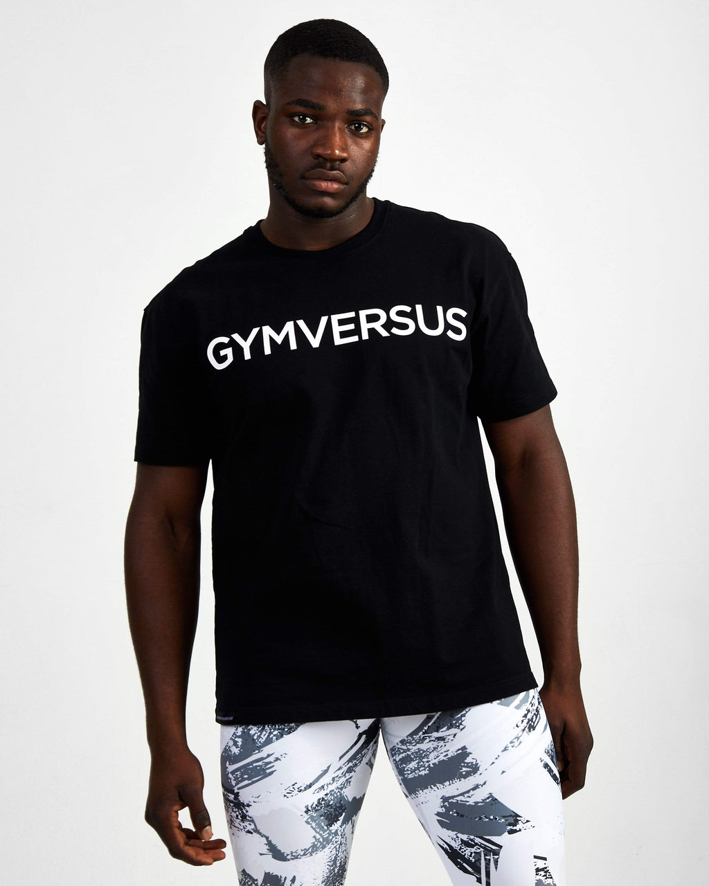 Big Logo Superset Oversized Cotton Tee - Black - GYMVERSUS