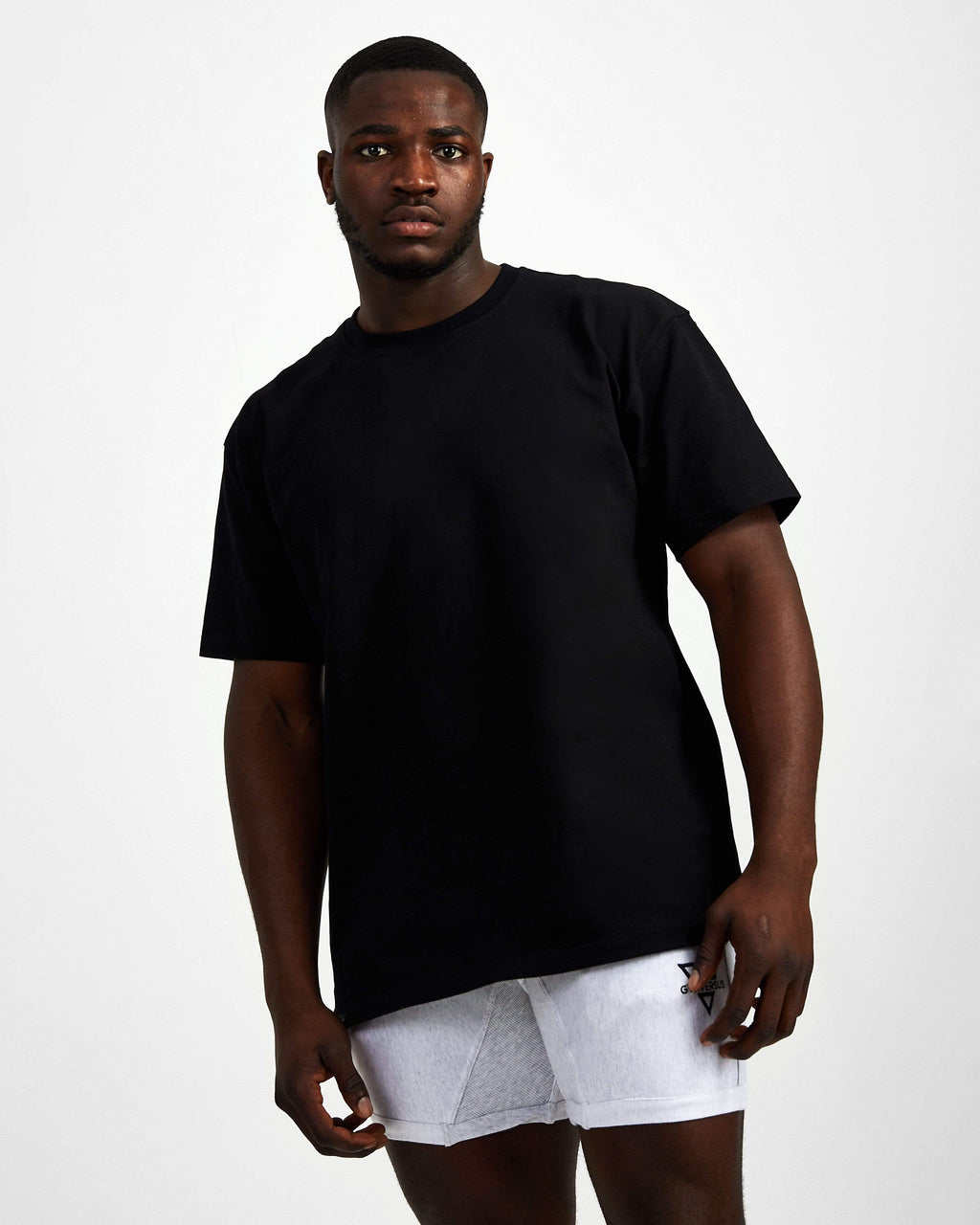 Blank Superset Oversized Cotton Tee - Black - GYMVERSUS