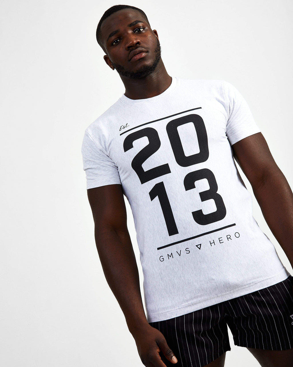 Est. 2013 Starter Crew Neck Tee - Marl Grey - GYMVERSUS