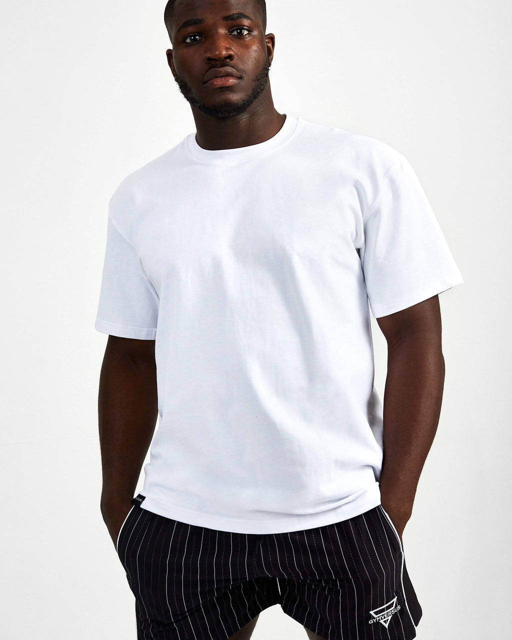 Blank Superset Oversized Cotton Tee - White - GYMVERSUS