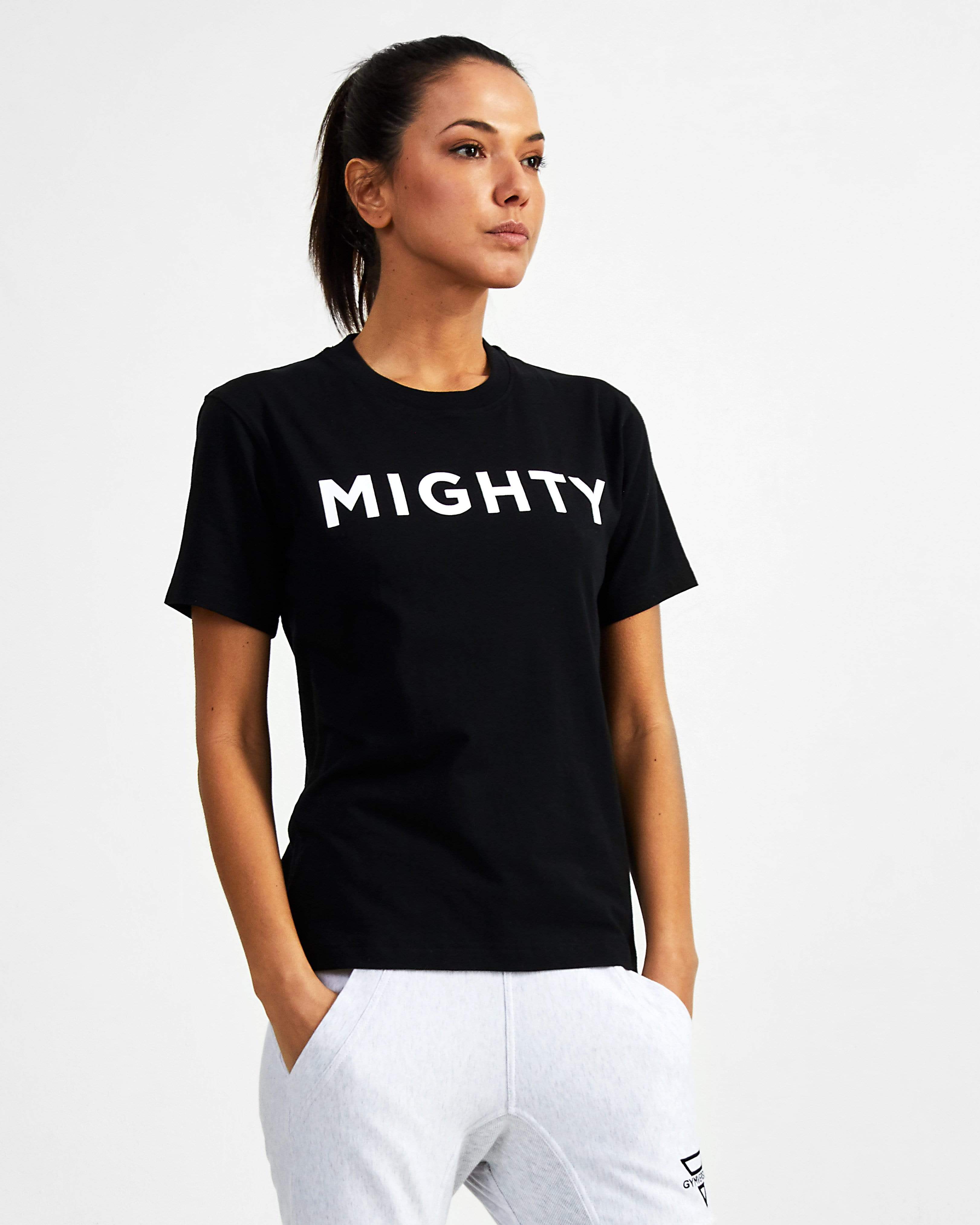 Mighty Starter Crew Neck Tee - Black - GYMVERSUS