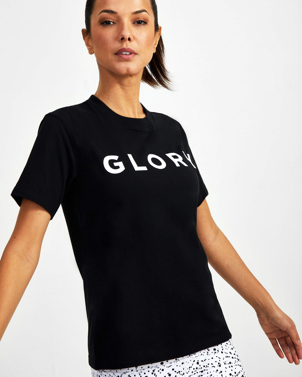 Glory Starter Crew Neck Tee - Black - GYMVERSUS