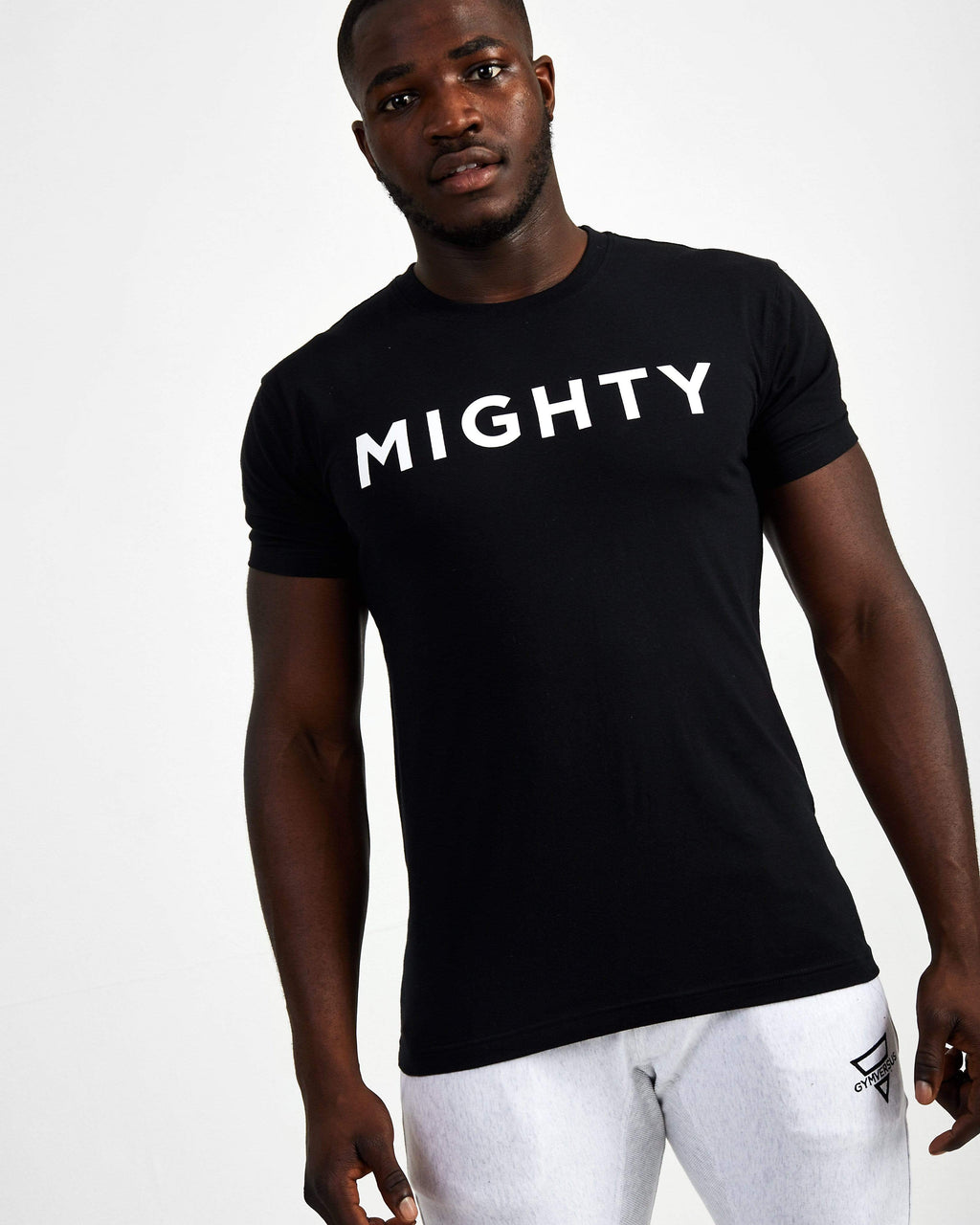 Mighty Starter Crew Neck Tee - Black - GYMVERSUS