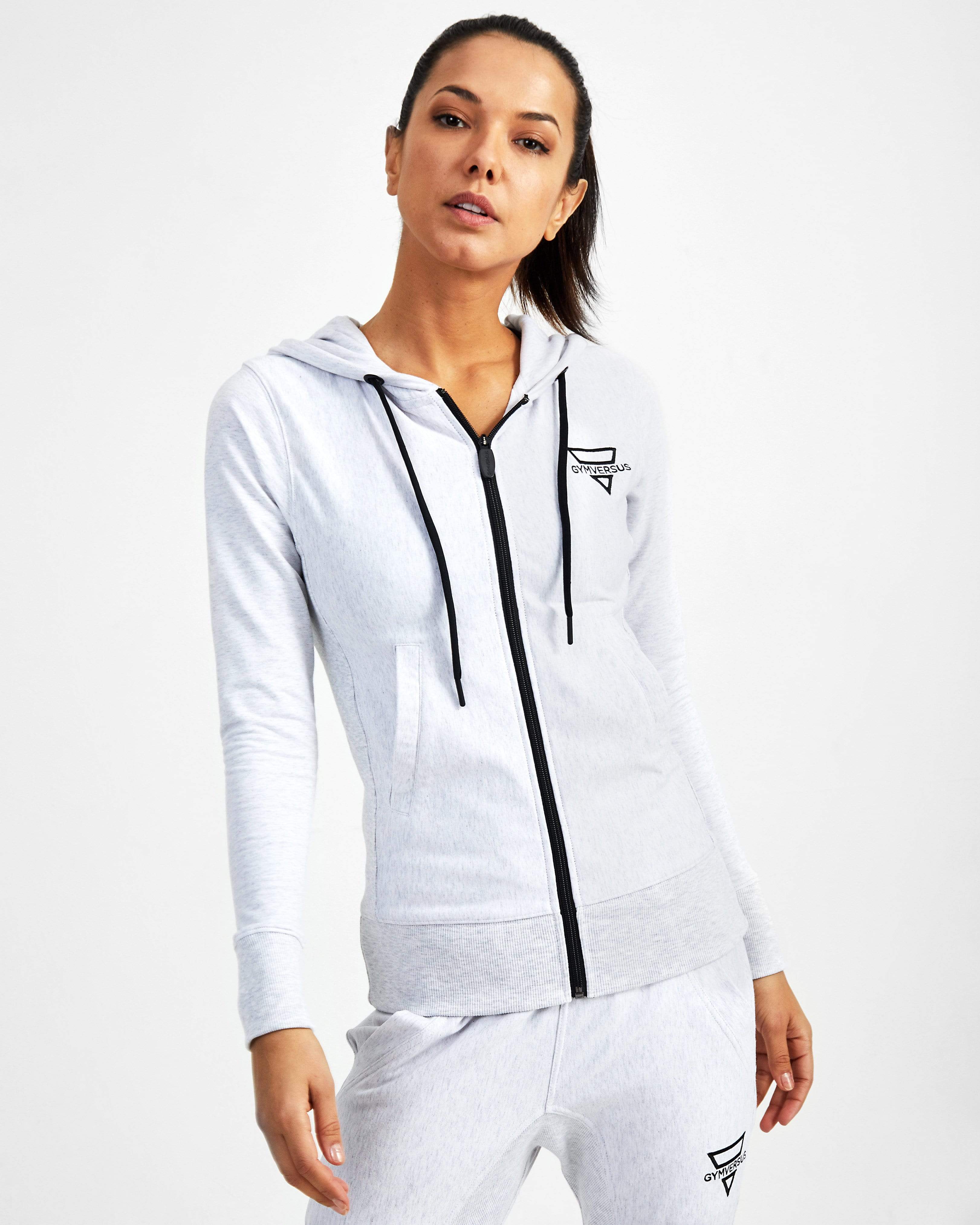 Everyday Zip Hoodie - Marl Grey - GYMVERSUS