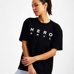 Hero Superset Oversized Cotton Tee - Black - GYMVERSUS