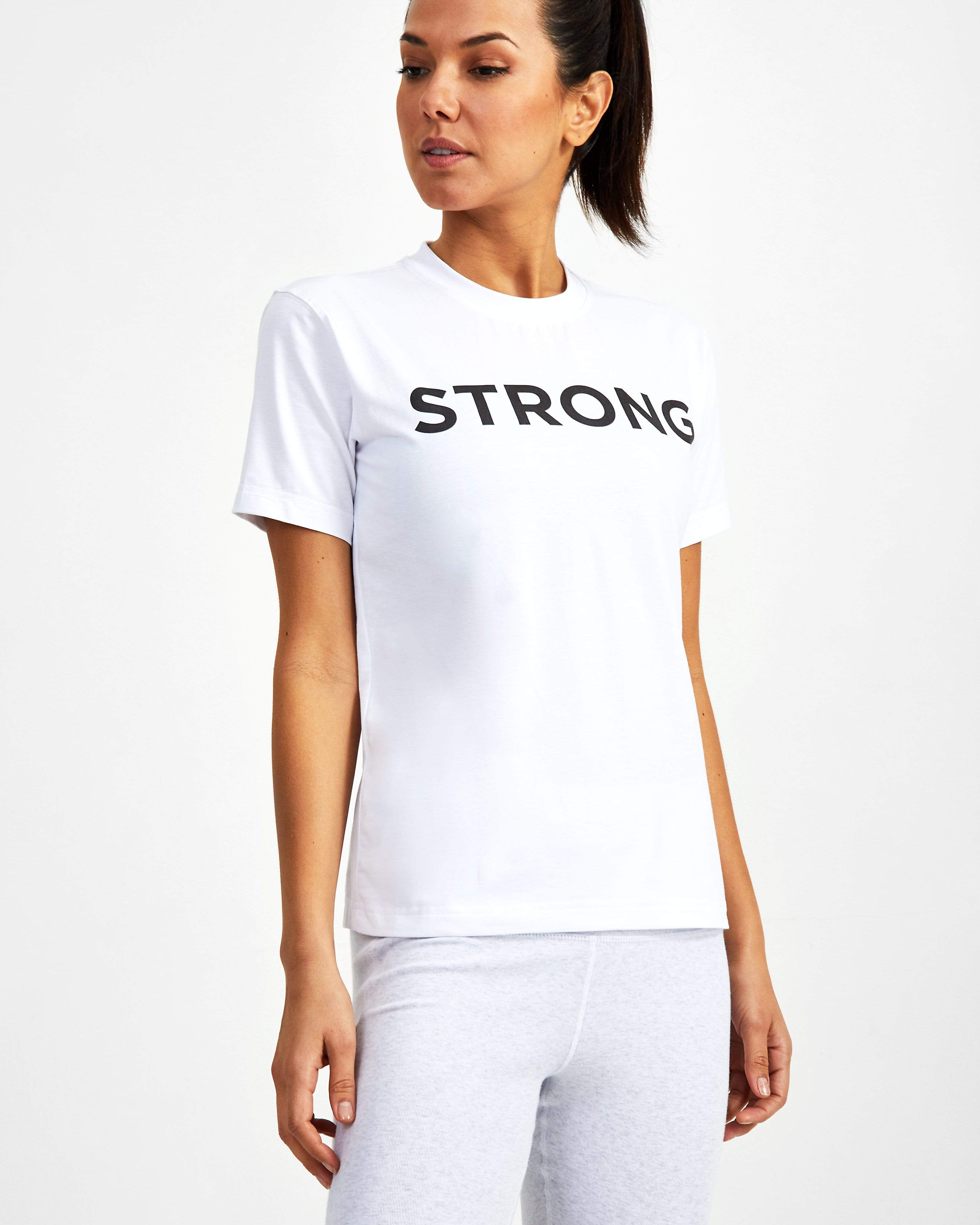 Strong Starter Crew Neck Tee - White - GYMVERSUS