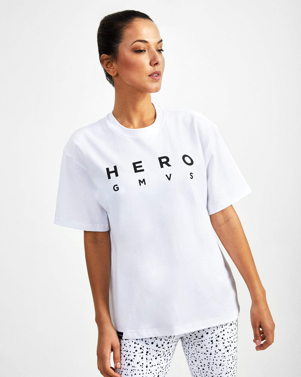 Hero Superset Oversized Cotton Tee - White - GYMVERSUS