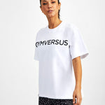Big Logo Superset Oversized Cotton Tee - White - GYMVERSUS