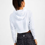 Half-Time Cropped Hoodie - White - GYMVERSUS