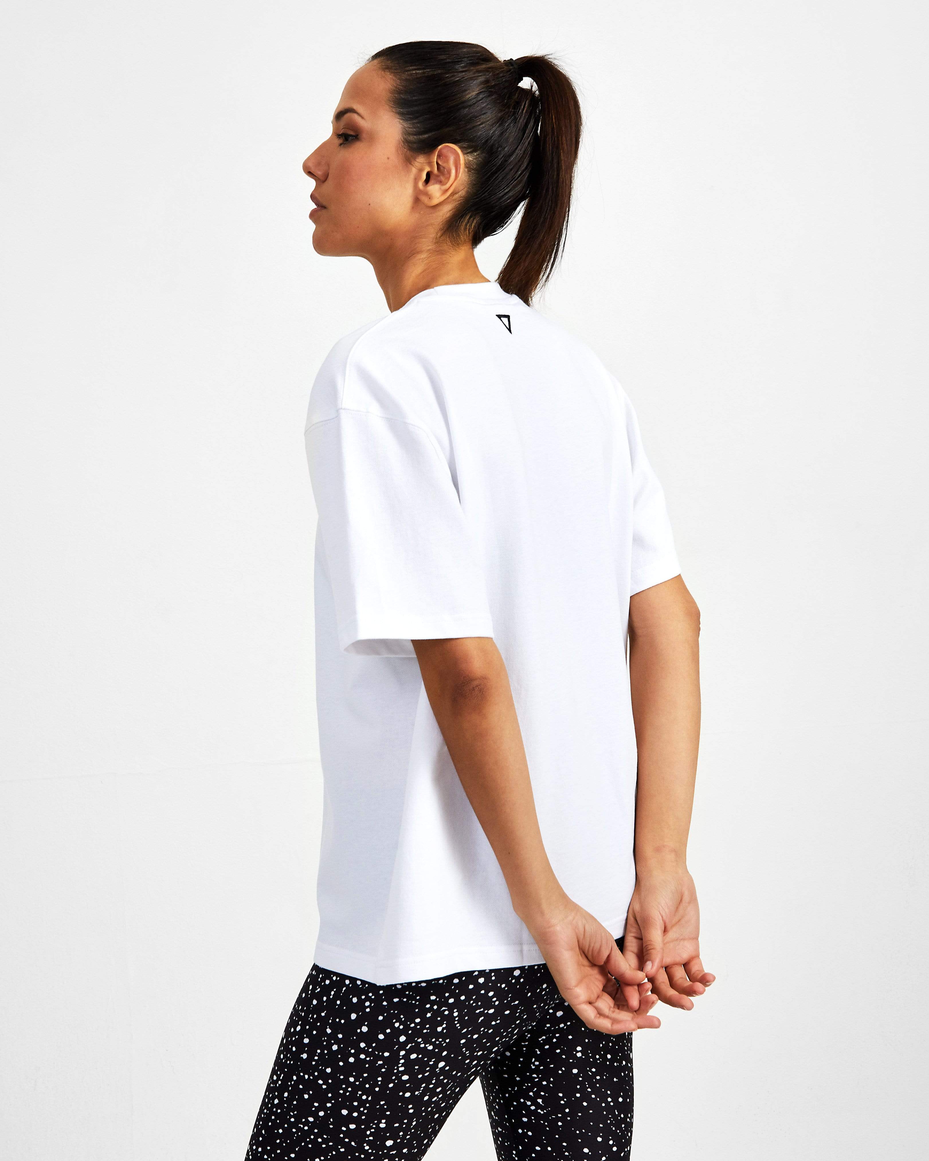 Big Logo Superset Oversized Cotton Tee - White - GYMVERSUS