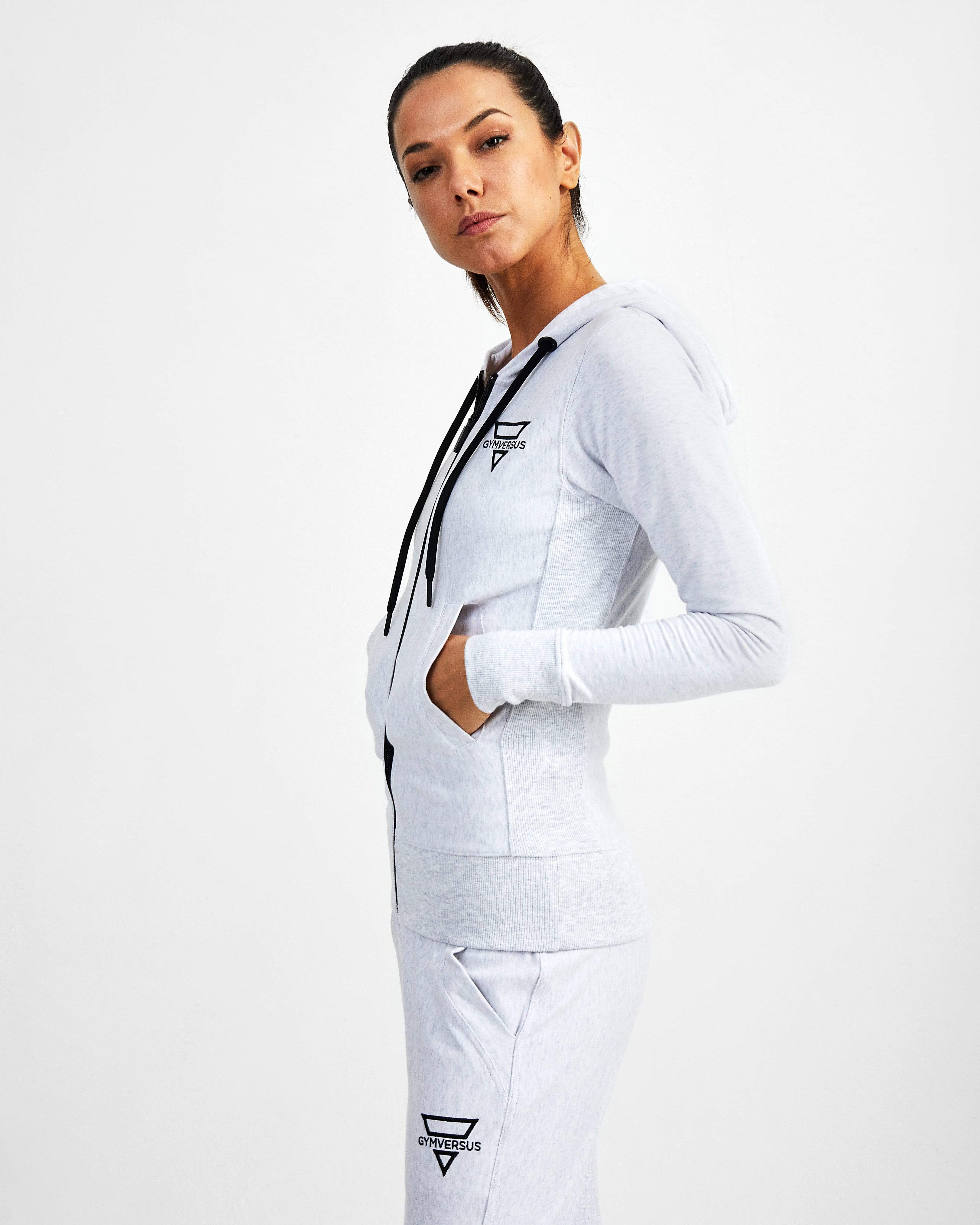 Everyday Zip Hoodie - Marl Grey - GYMVERSUS