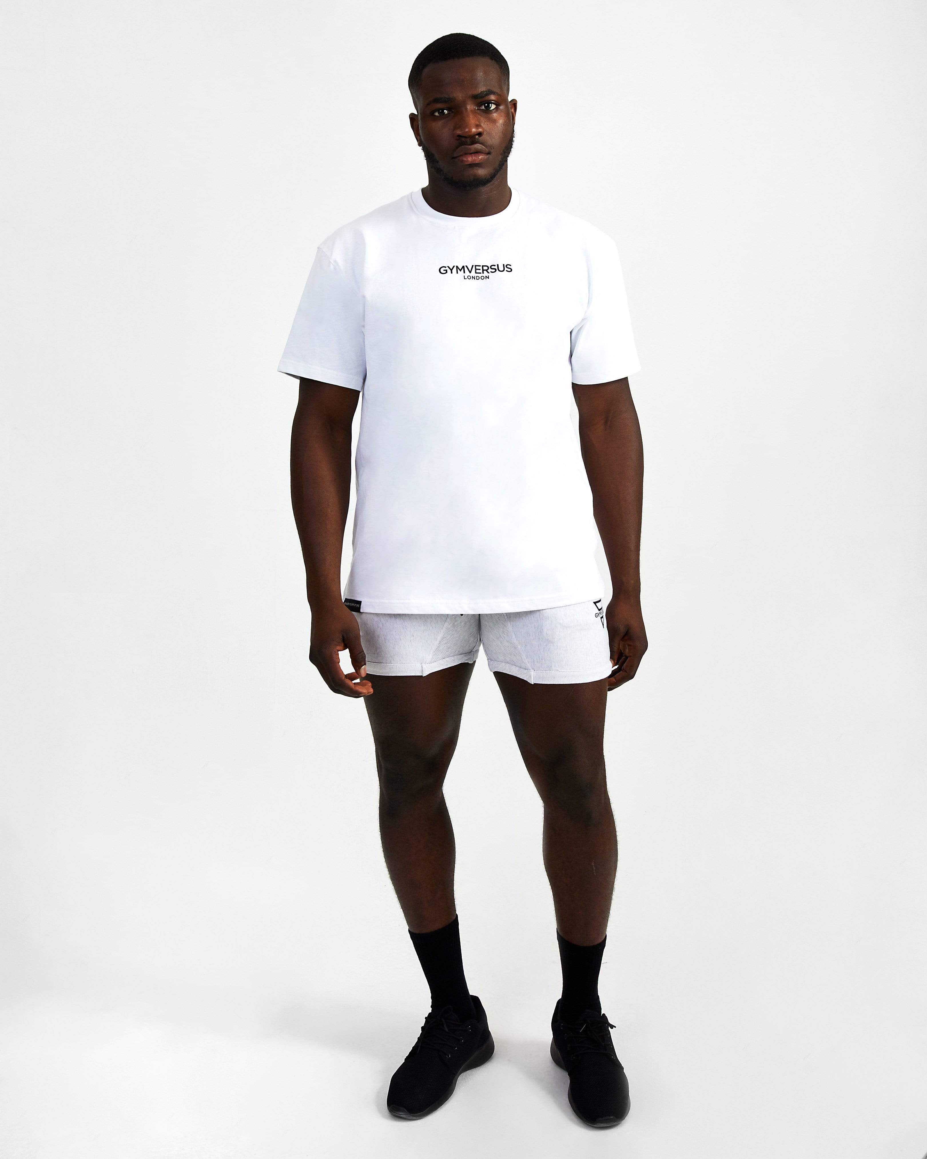 Small Logo Superset Oversized Cotton Tee - White - GYMVERSUS