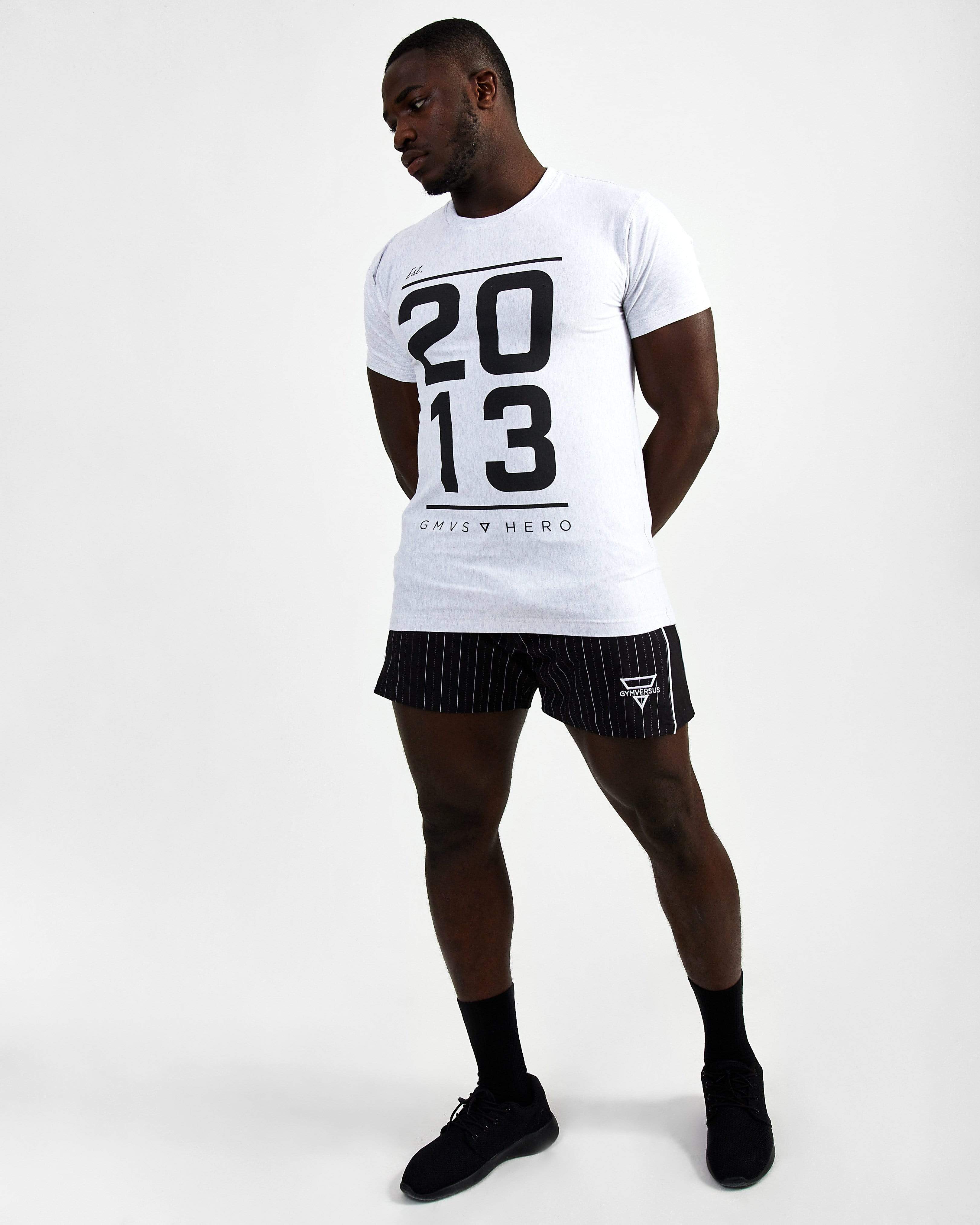 Est. 2013 Starter Crew Neck Tee - Marl Grey - GYMVERSUS