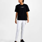 Small Logo Superset Oversized Cotton Tee - Black - GYMVERSUS