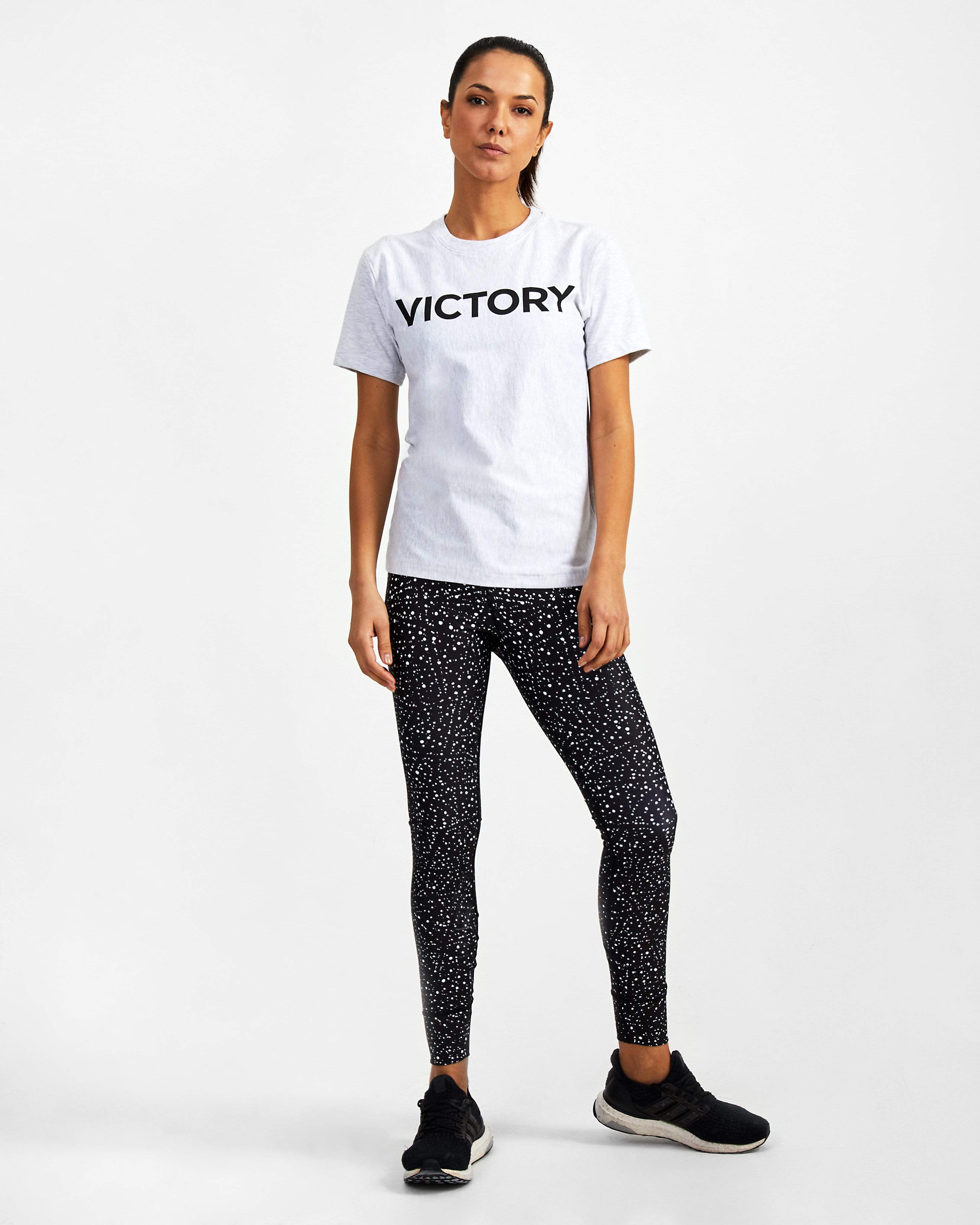 Victory Starter Crew Neck Tee - Marl Grey - GYMVERSUS