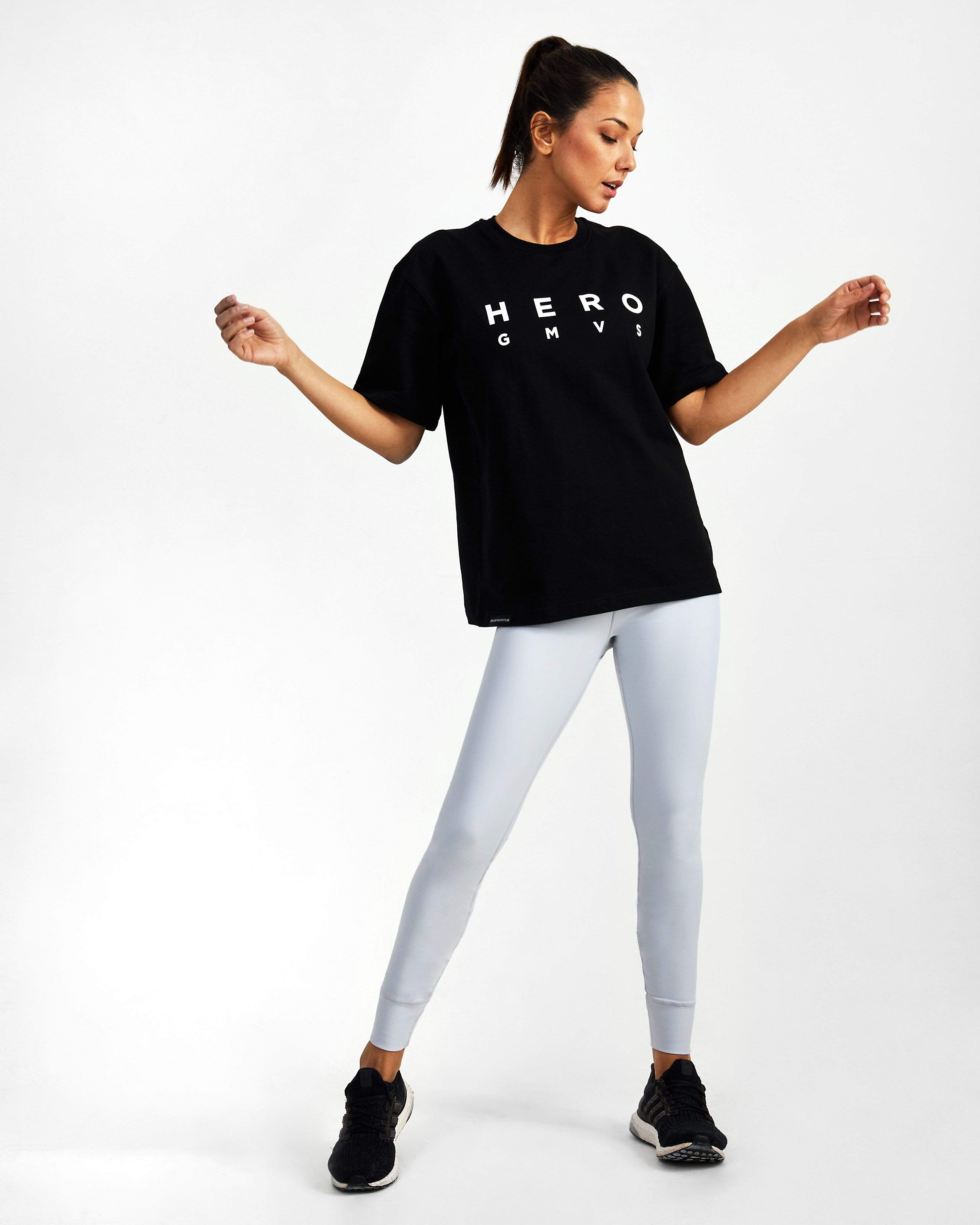 Hero Superset Oversized Cotton Tee - Black - GYMVERSUS