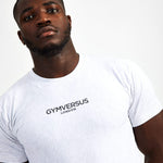 Small Logo Starter Crew Neck Tee - Marl Grey - GYMVERSUS