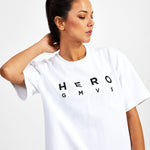 Hero Superset Oversized Cotton Tee - White - GYMVERSUS