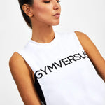 Impact Cutaway Tee - White - GYMVERSUS