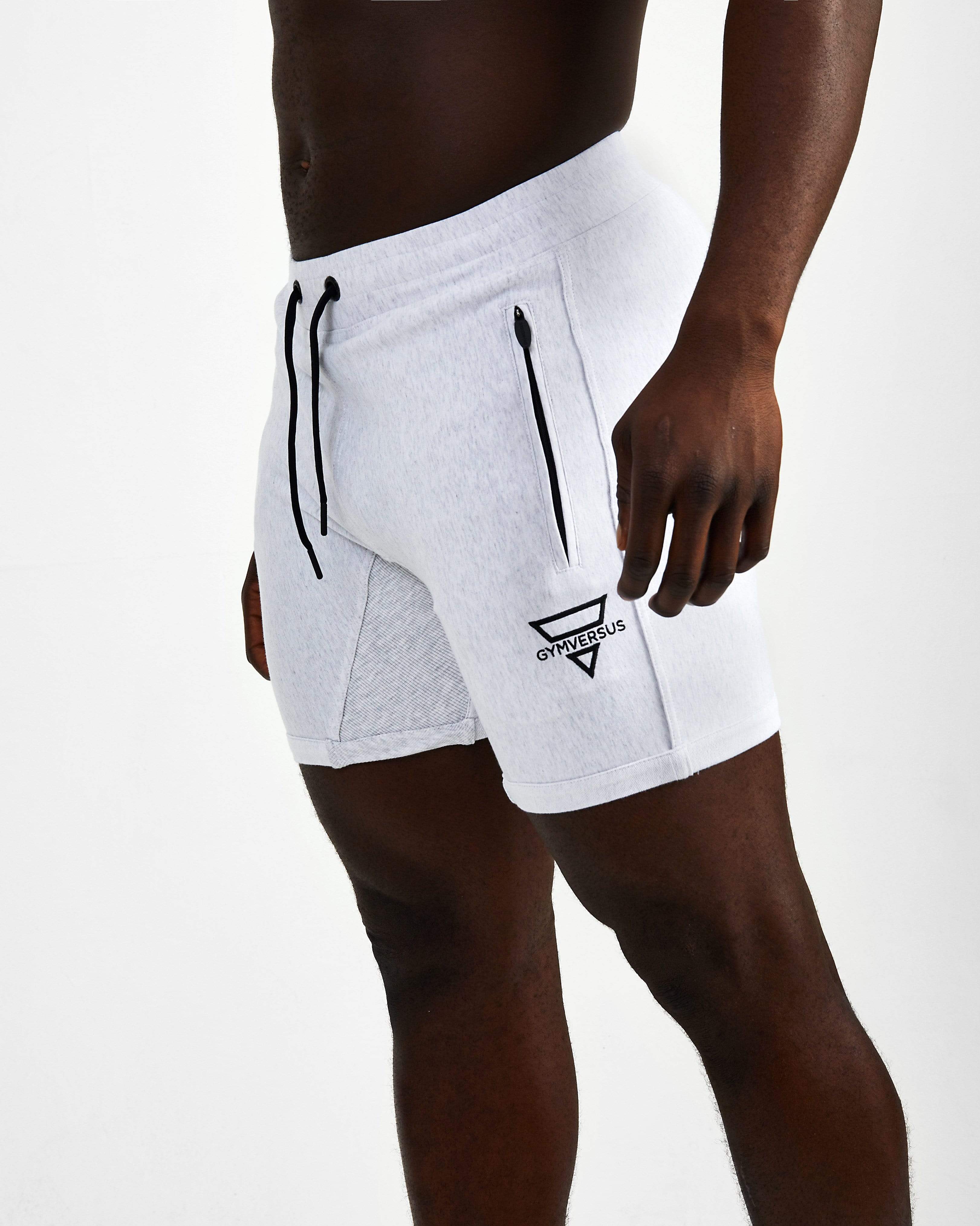 Everyday Fitted Shorts - Marl Grey - GYMVERSUS
