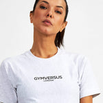 Small Logo Starter Crew Neck Tee - Marl Grey - GYMVERSUS