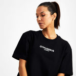 Small Logo Superset Oversized Cotton Tee - Black - GYMVERSUS