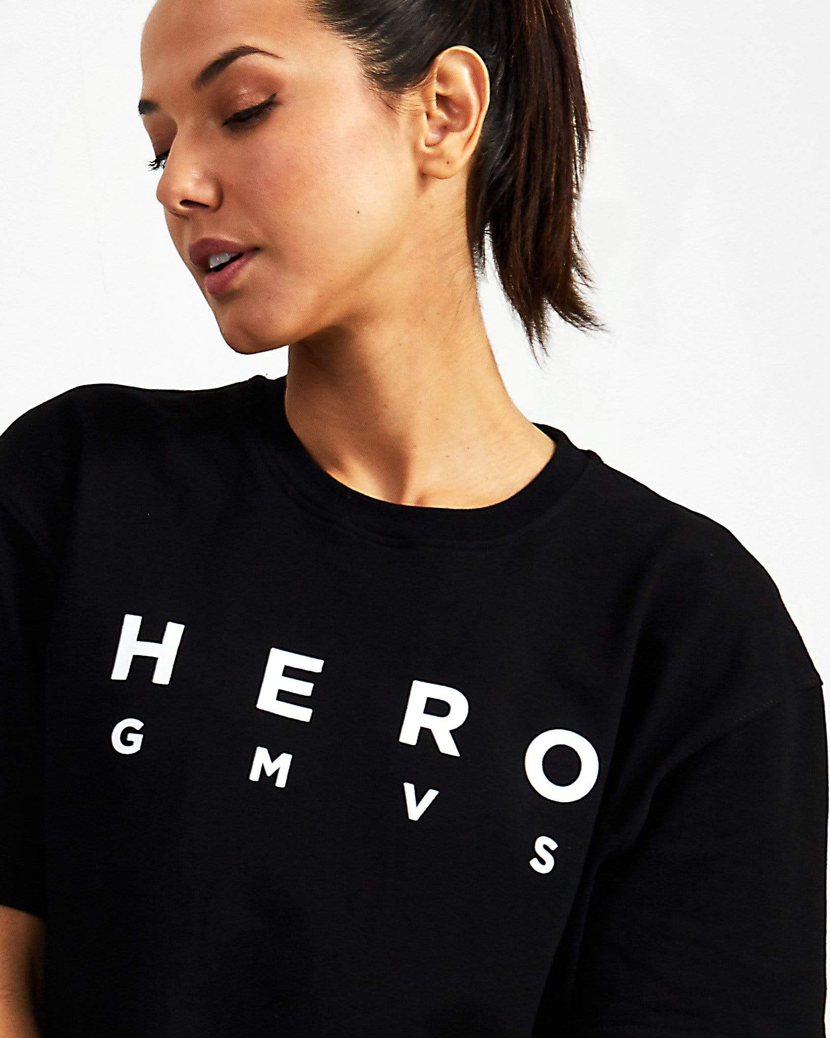 Hero Superset Oversized Cotton Tee - Black - GYMVERSUS