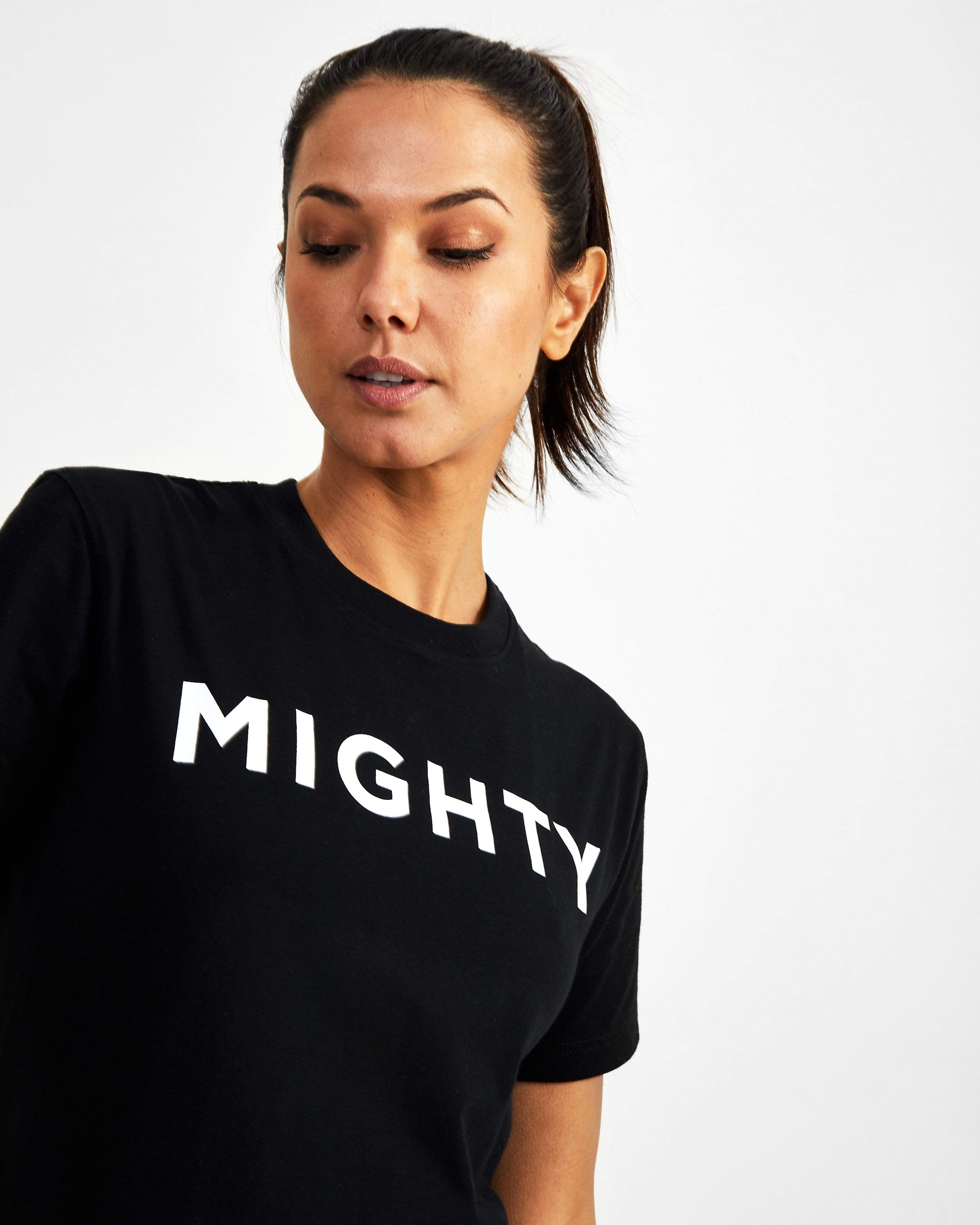 Mighty Starter Crew Neck Tee - Black - GYMVERSUS