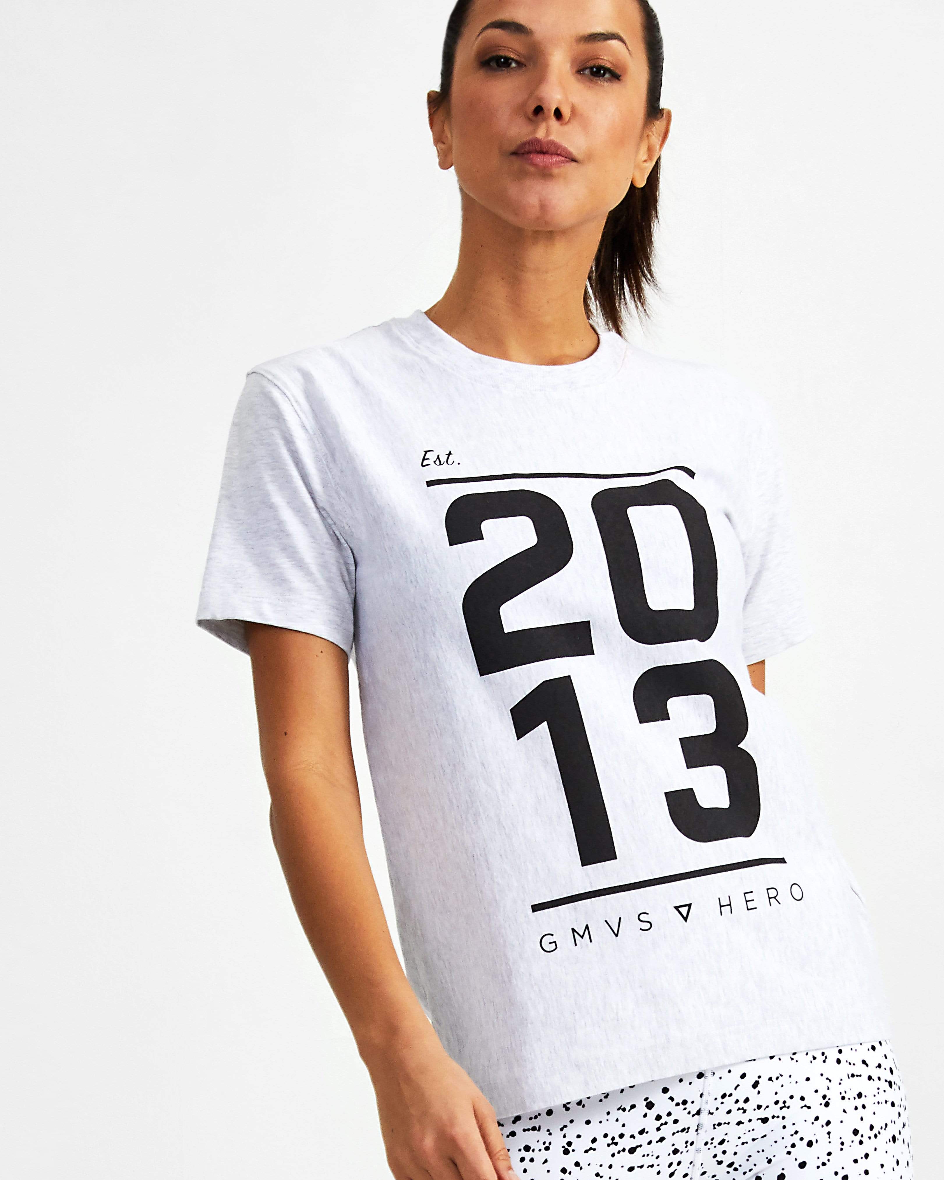 Est. 2013 Starter Crew Neck Tee - Marl Grey - GYMVERSUS