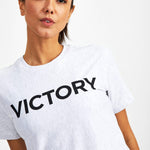 Victory Starter Crew Neck Tee - Marl Grey - GYMVERSUS