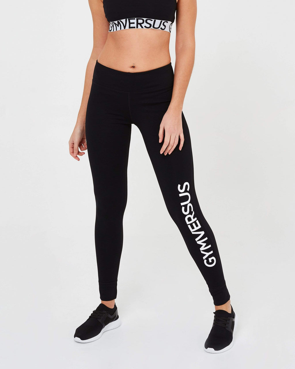 Black Logo Leggings - GYMVERSUS