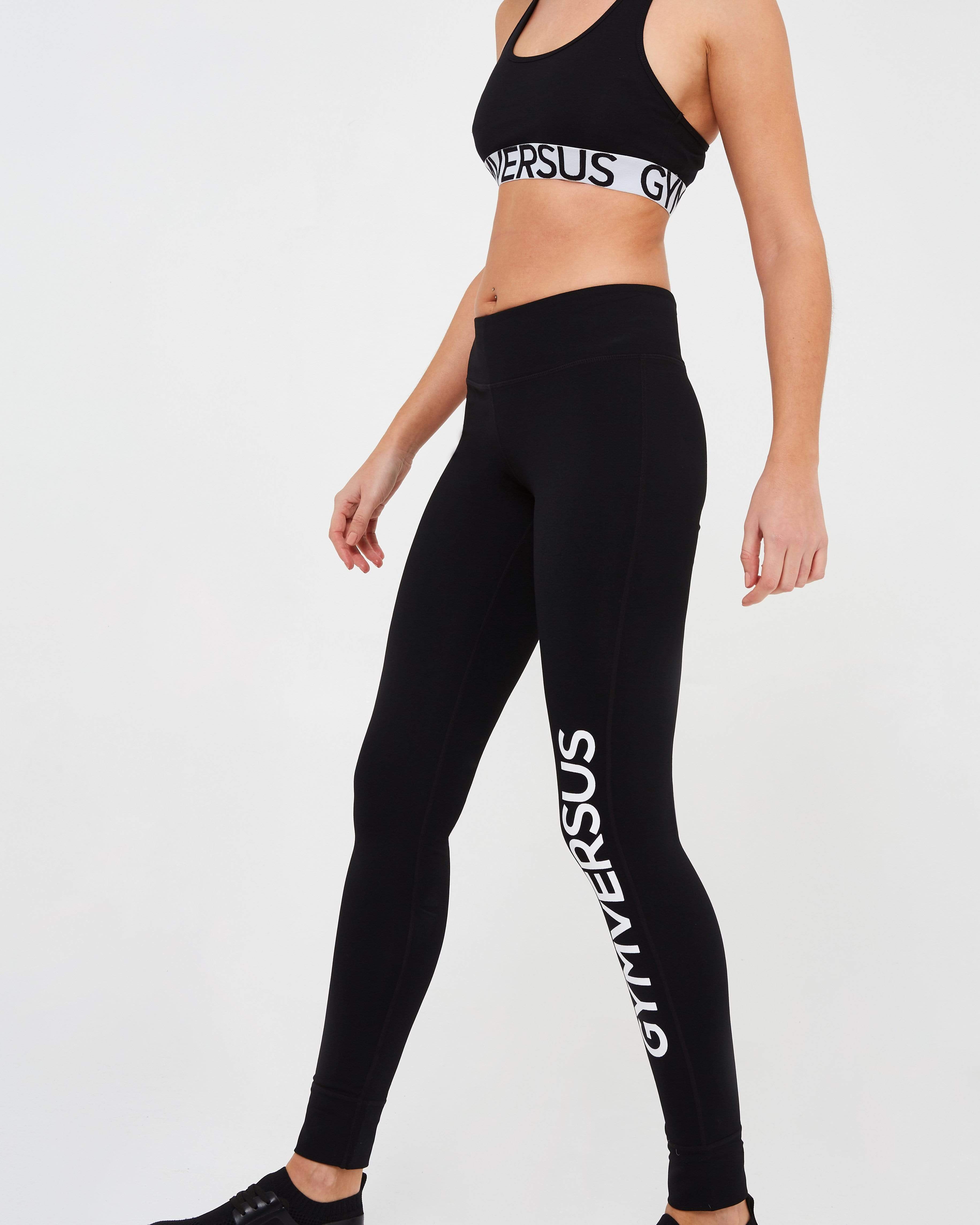 Black Logo Leggings - GYMVERSUS