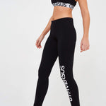 Black Logo Leggings - GYMVERSUS