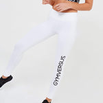 White Logo Leggings - GYMVERSUS