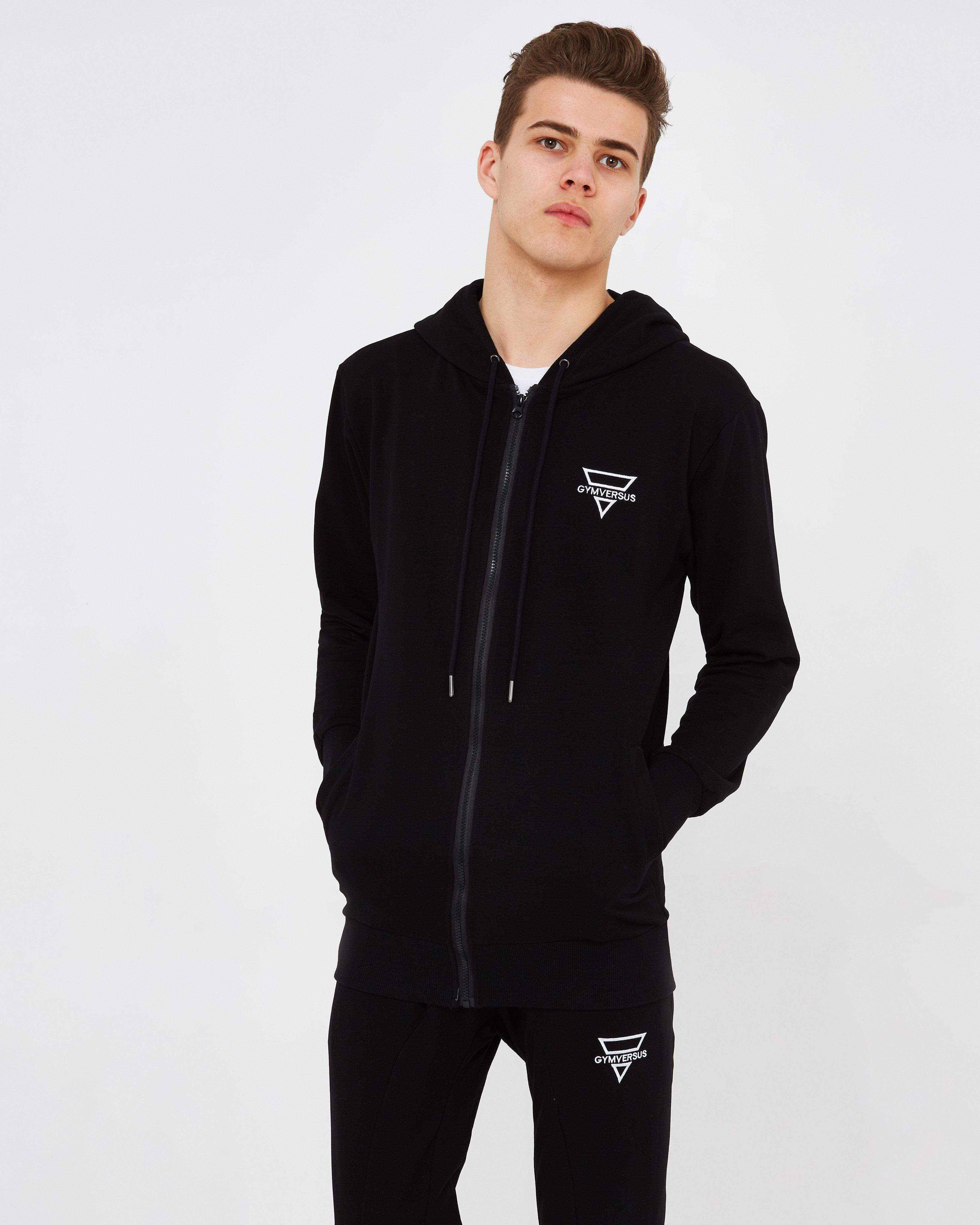 Lightweight Zip Hoodie - Black - GYMVERSUS