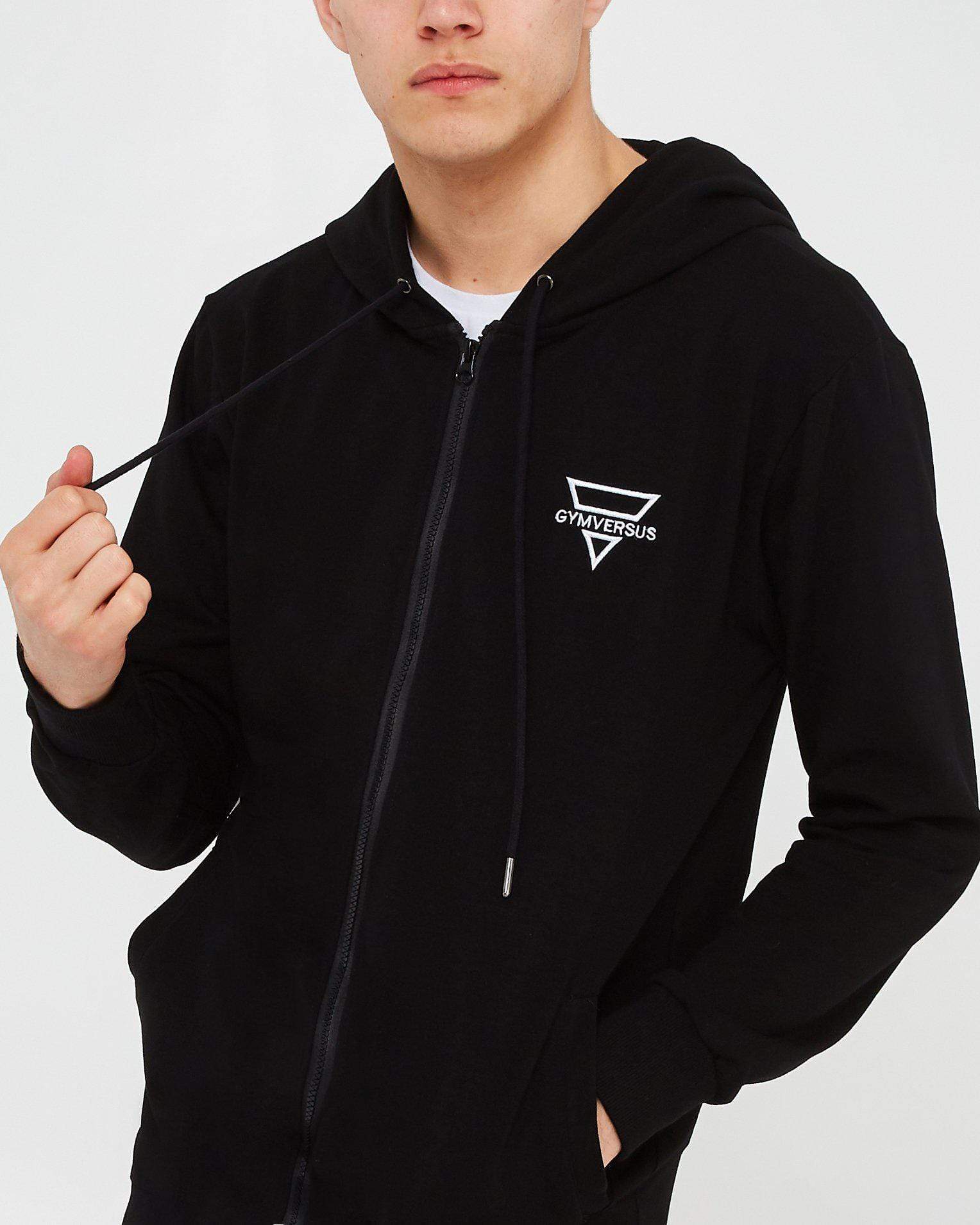 Lightweight Zip Hoodie - Black - GYMVERSUS