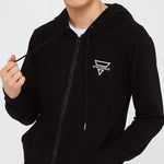 Lightweight Zip Hoodie - Black - GYMVERSUS