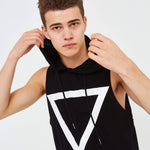 Sleeveless Hoodie - Black - GYMVERSUS