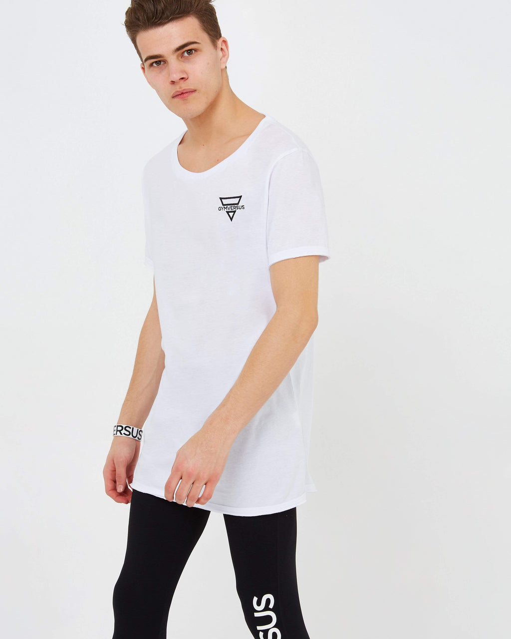 Scoop Neck Tee - White - GYMVERSUS